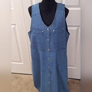 Vintage Blue J. Denim Midi Dress   Size L